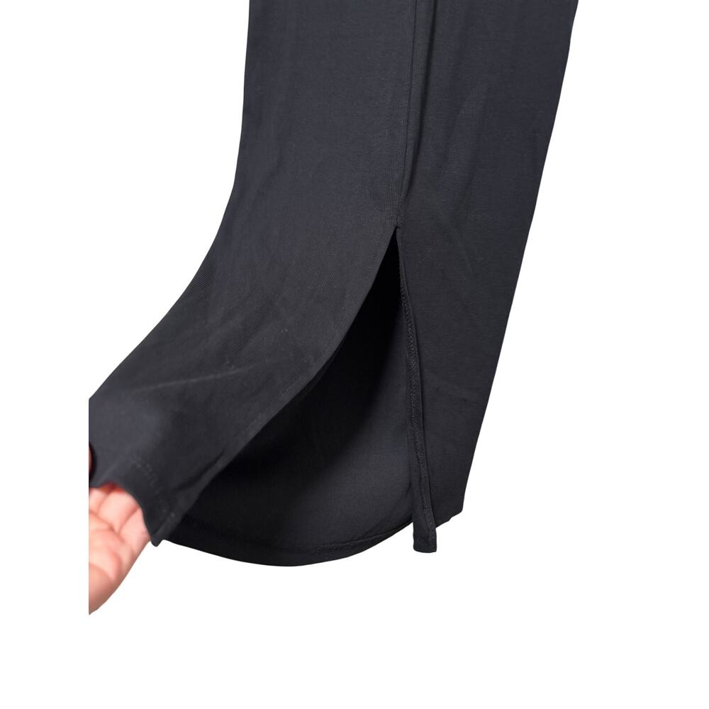 Stradivarius Black Sleeveless Ribbed Midi Dress S - Picture 8 of 8